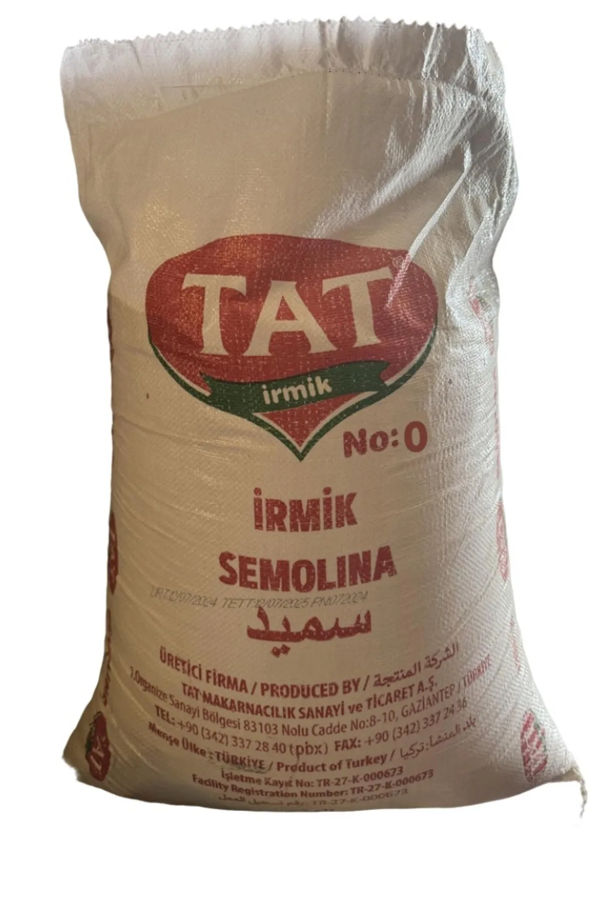 İrmik Semolina 0 numara 25 Kg Çuval