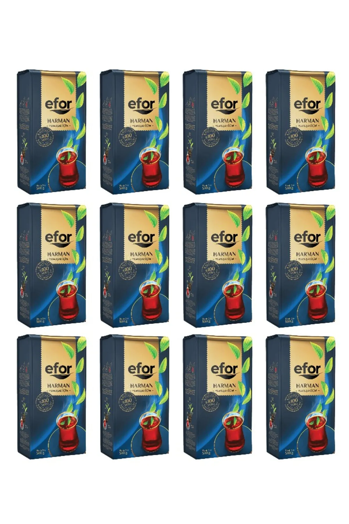 Efor Harman Siyah Dökme Çay 500gr X 12 Adet