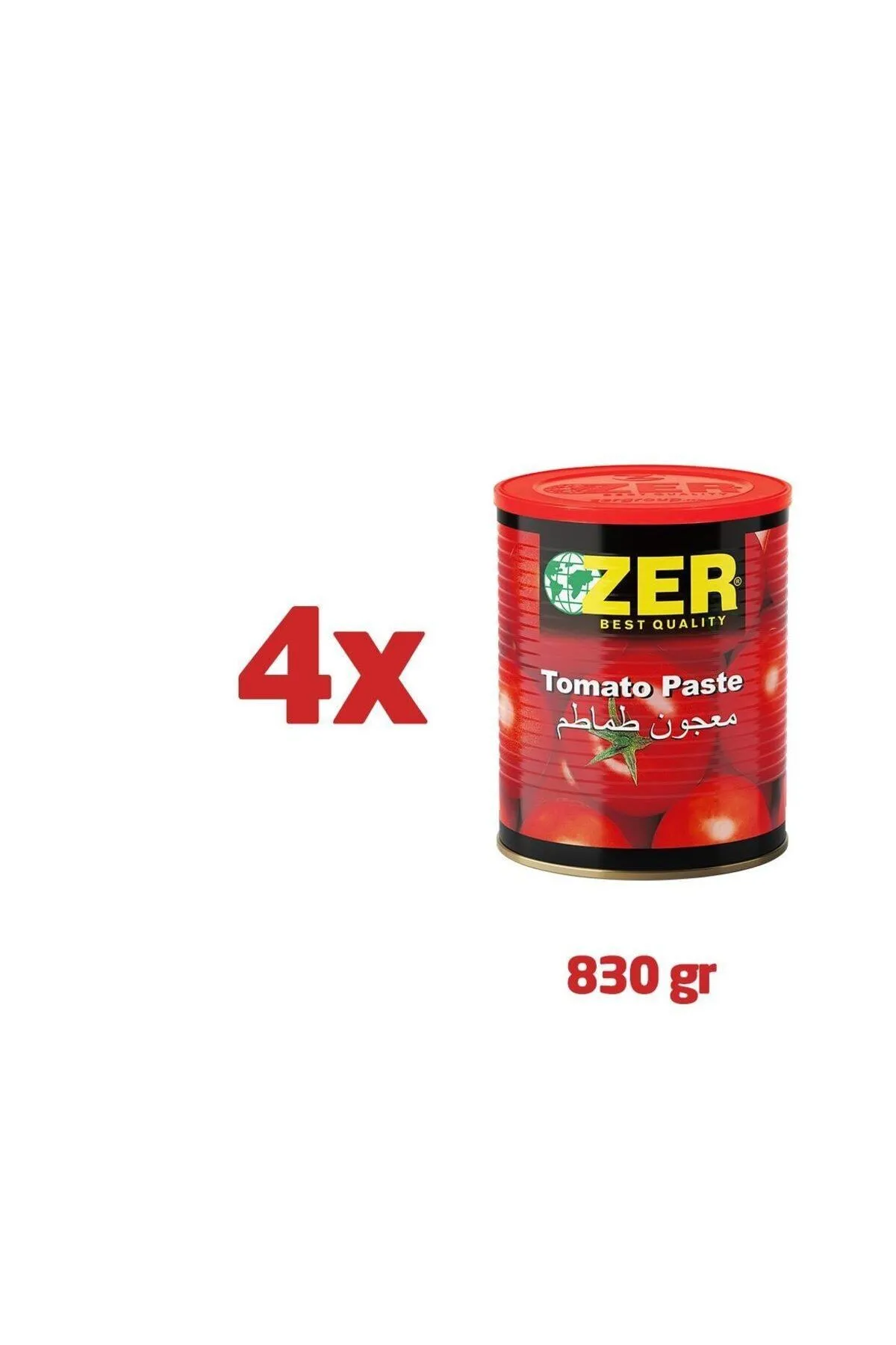 Domates Salçası 830gr X 4 Adet Teneke Kutu