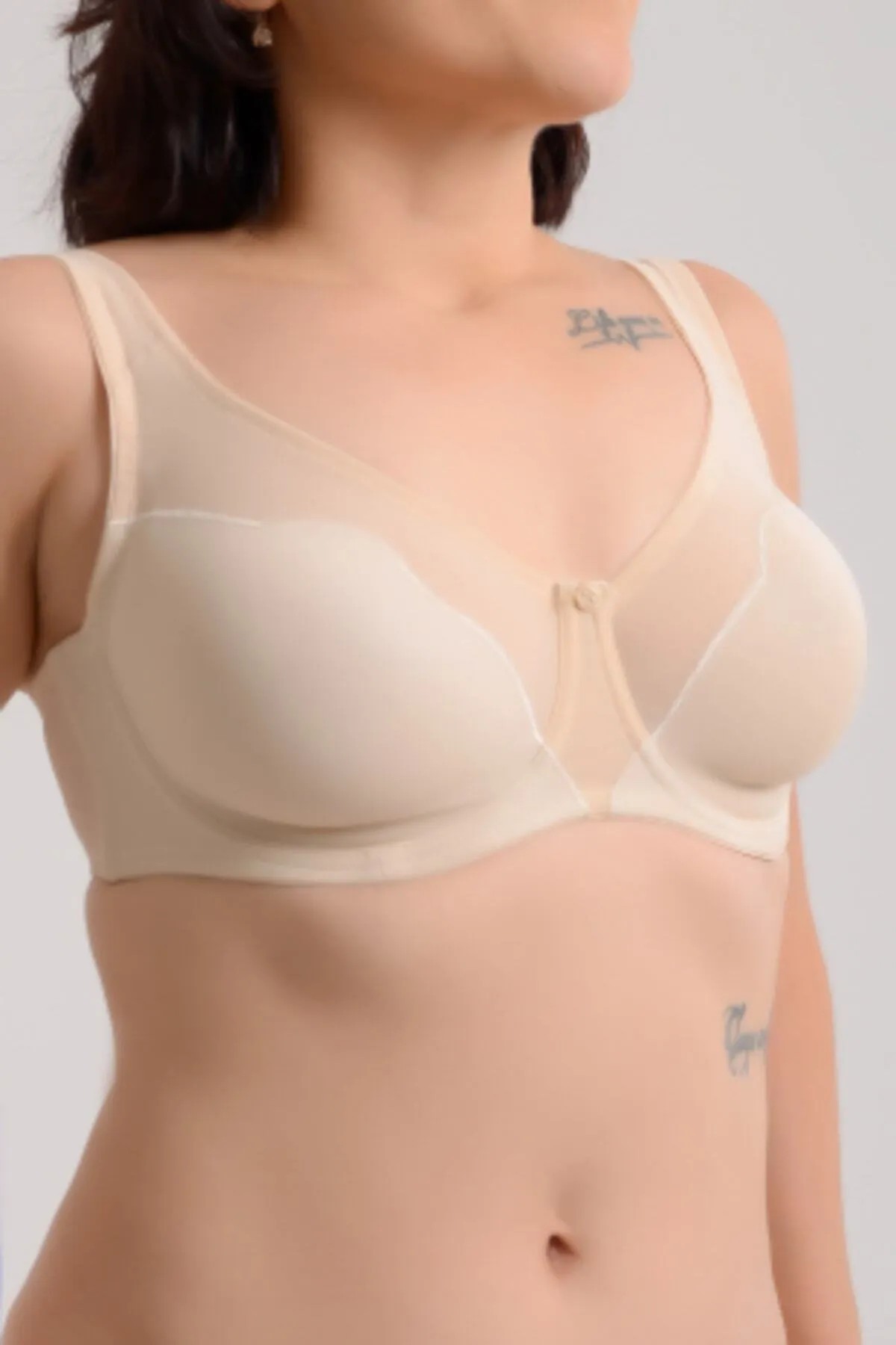 Altan Glamour 109-B Balenli Tül Detaylı Desteksiz Minimizer Toparlayıcı Sütyen