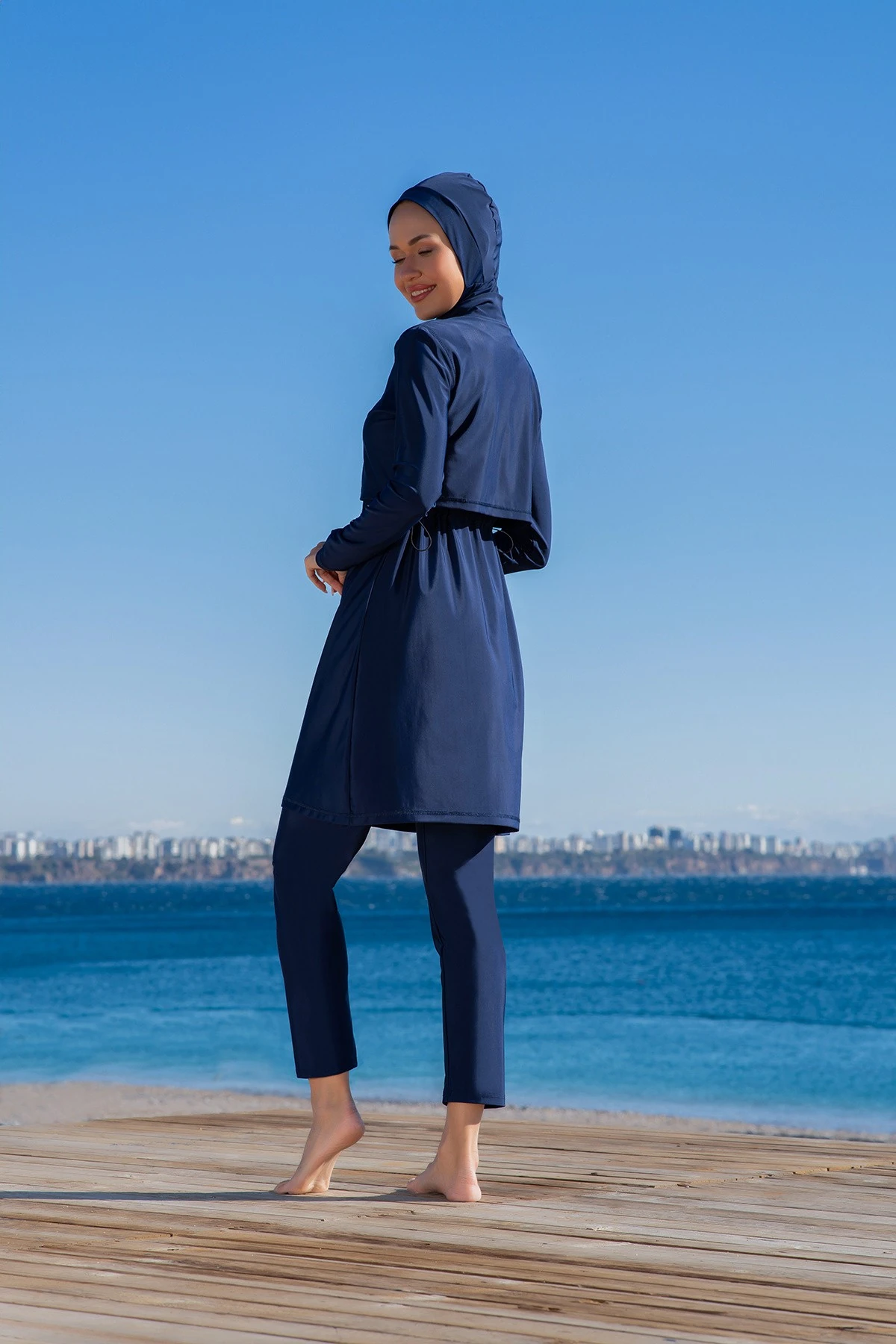 Ruko 25204-2 Crop Model Lycra Kumaş Tesettür Mayo