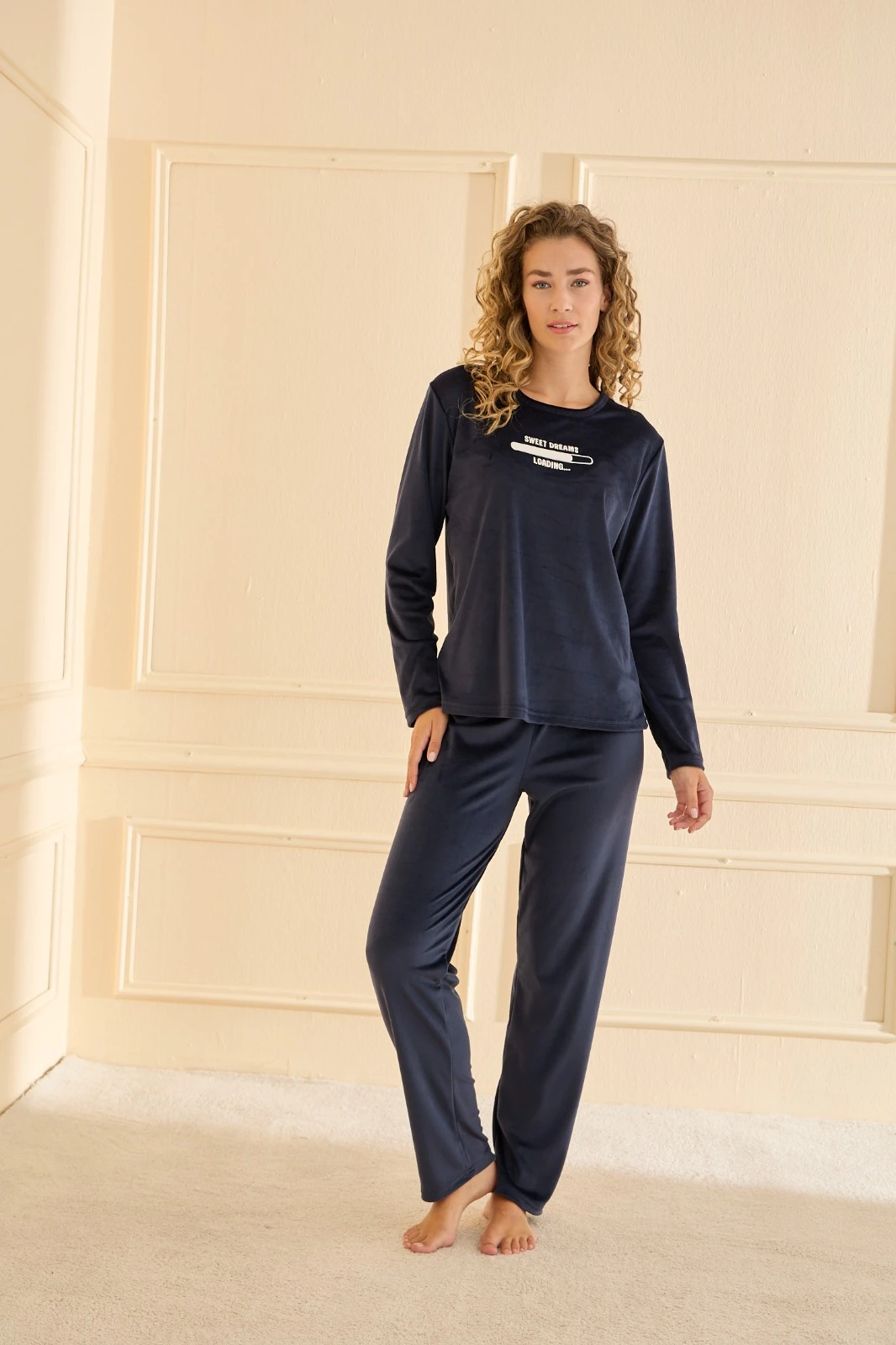 Mihra 13166R2691 Kadife Pijama Takımı