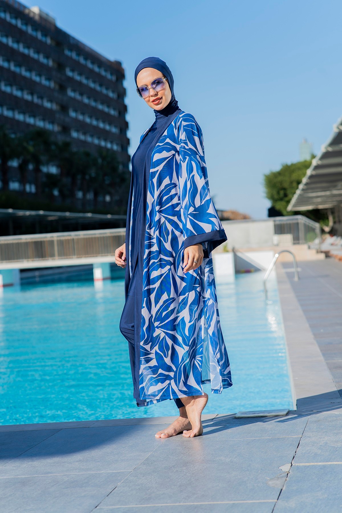 Ruko 501 Çiçek Desenli Esnek Şifon Kumaş Kimono