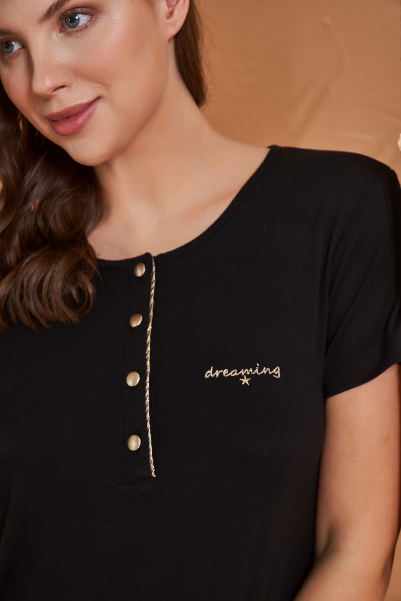 Pjs 27068 Yarım düğmeli Pijama Takım