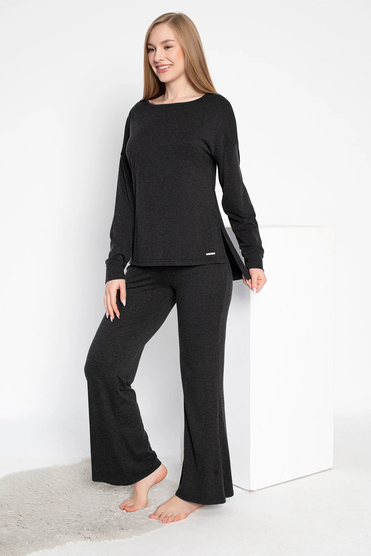 Confeo 840-638 Viskon Uzun Kol Pijama Takımı