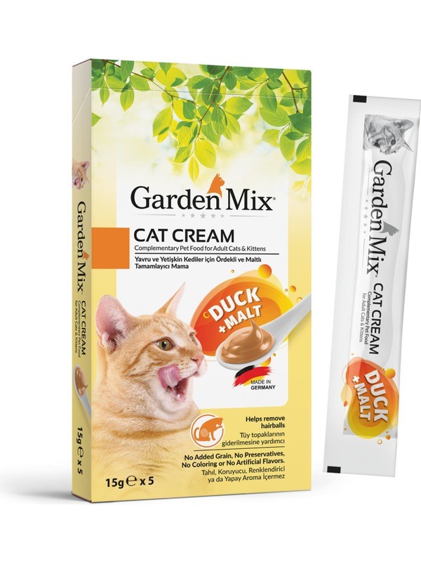 Garden Mix Kedi Kreması Ördek+Malt 15GR x 5 Adet