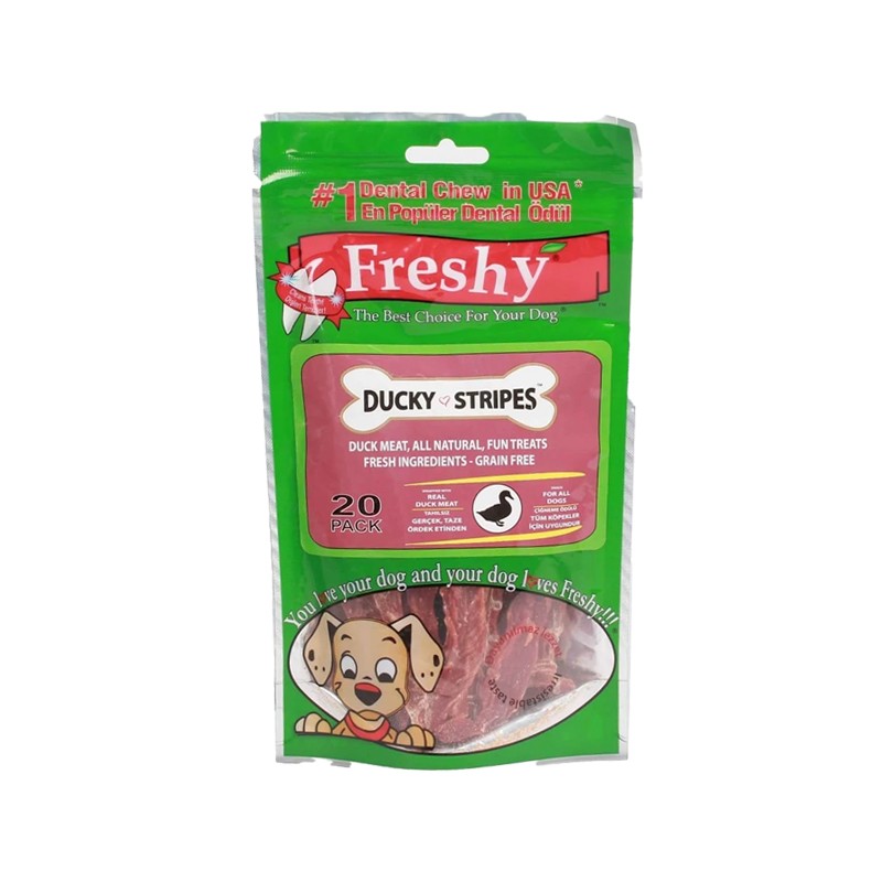 Freshy Duck Stripes 20'li Köpek Ödülü 80gr