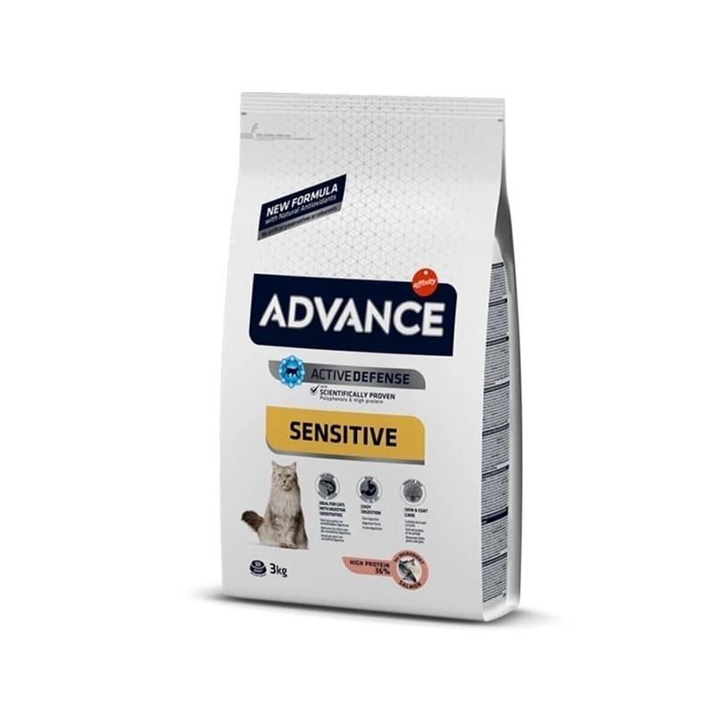 Advance Sensitive Somonlu Yetişkin Kedi Maması 3kg