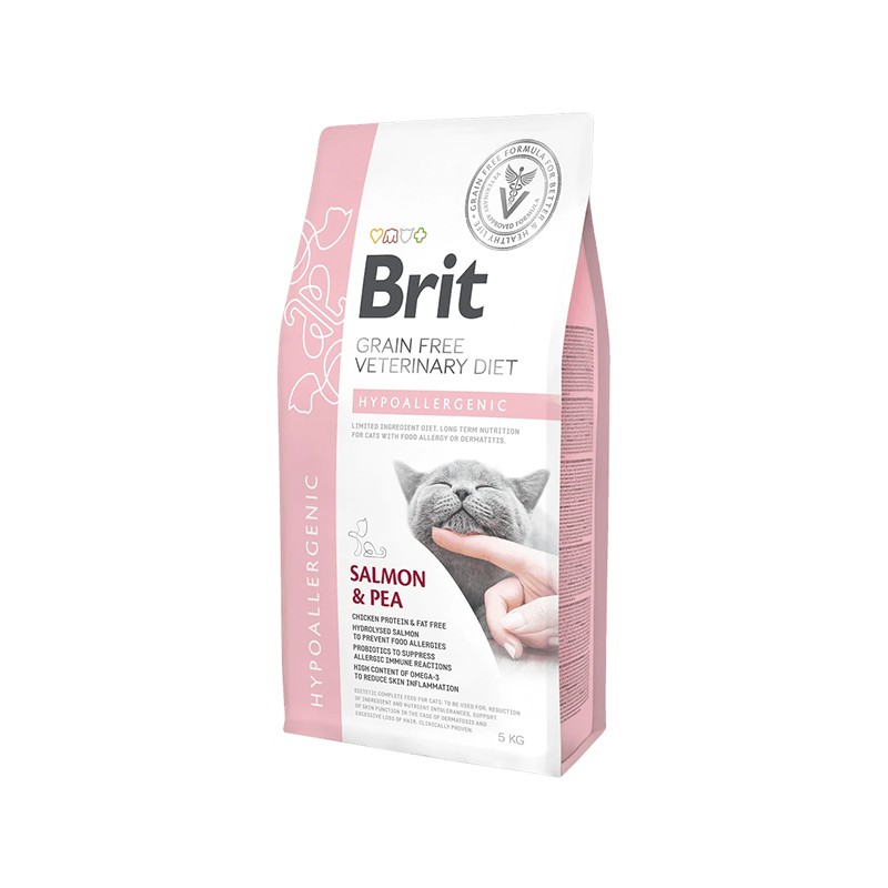 Brit Veterinary Diet Hypo-Allergenic Cilt Sağlığı Destekleyici Tahılsız Kedi Maması 2kg