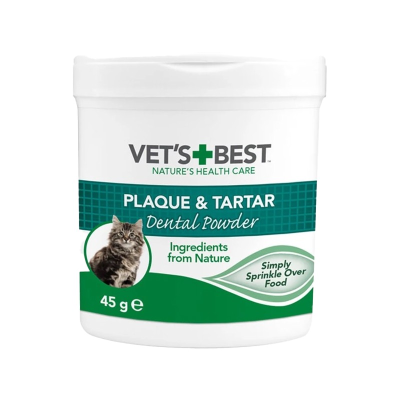 Vet's Best Kediler Için Plak Ve Tartar Önleyici Ağız Bakım Tozu 45 Gr