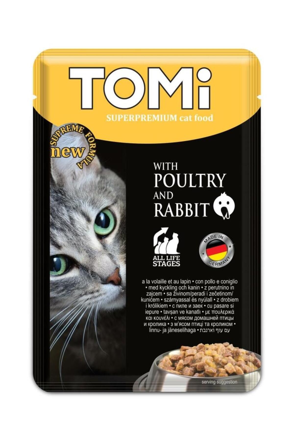 Tomi Tavşanlı Ve Kanatlı Yetişkin Kedi Konservesi 100gr