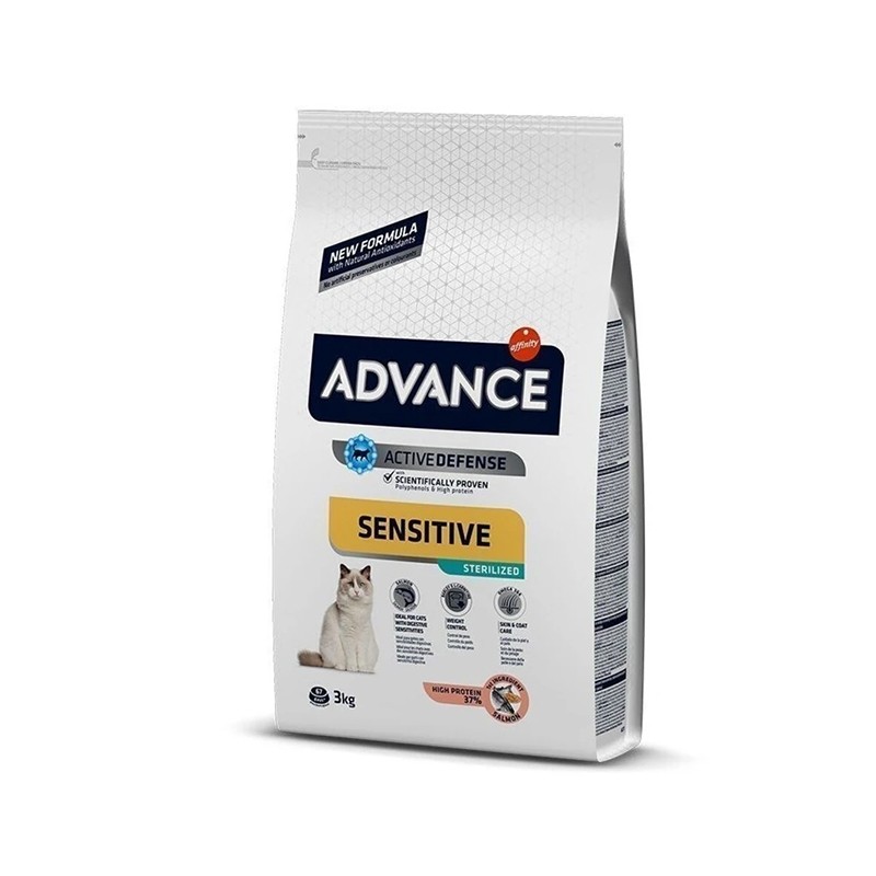 Advance Sterilised Sensitive Somonlu Kısırlaştırılmış Yetişkin Kedi Maması 3 Kg