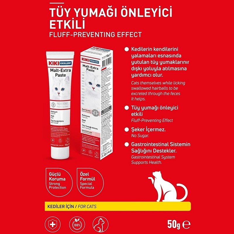 Kiki Kedi Tüy Yumağı Kontrol Maltı 50gr.