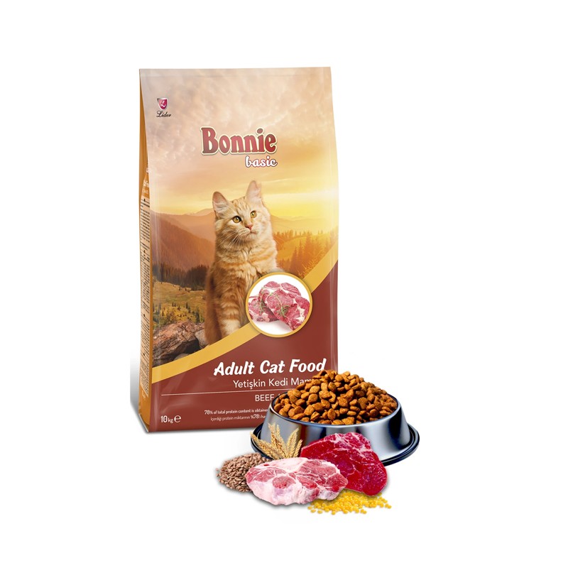 Bonnie Biftekli Yetişkin Kedi Maması 10 Kg