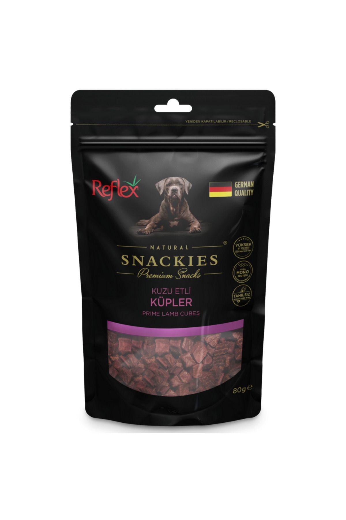 Reflex Snackies Doğal Kuzu Etli Küpler 80 Gr