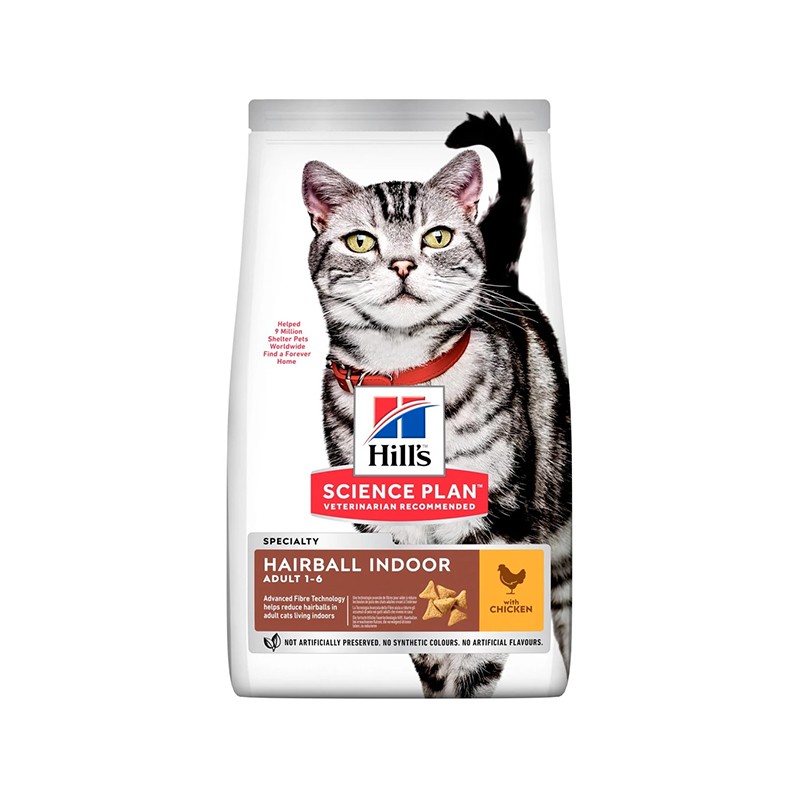 Hill's Yetişkin Hairball&Indoor Tavuk Etli Kedi Maması 1.5kg