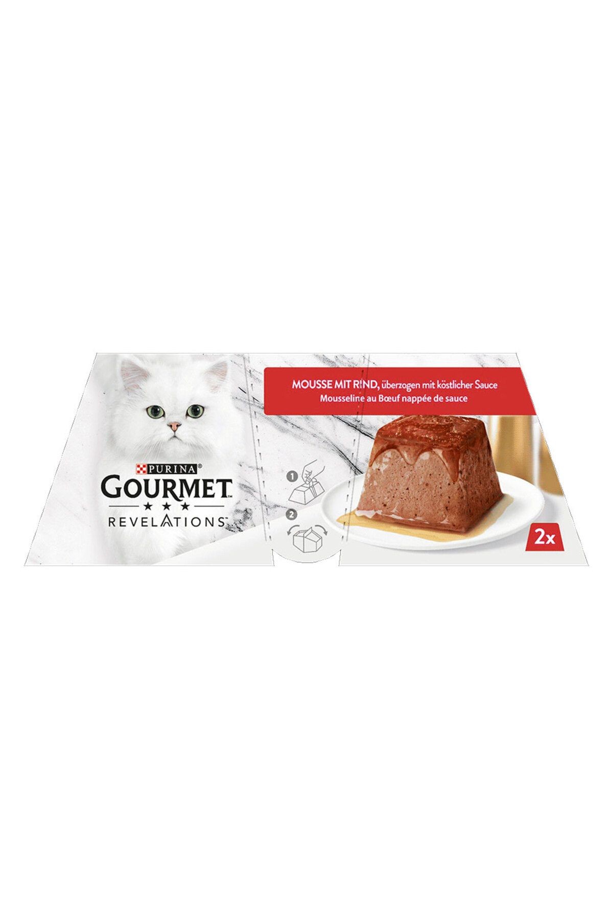 Purina Gourmet Revelations Sığır Etli Kedi Yaş Maması 2x57gr