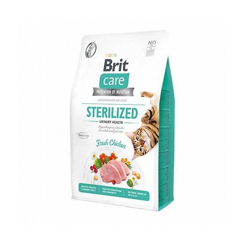 Brit Care Hypo-Allergenic Üriner Sistem Sağlığı için Tahılsız Kısırlaştırılmış Kedi Maması 2kg