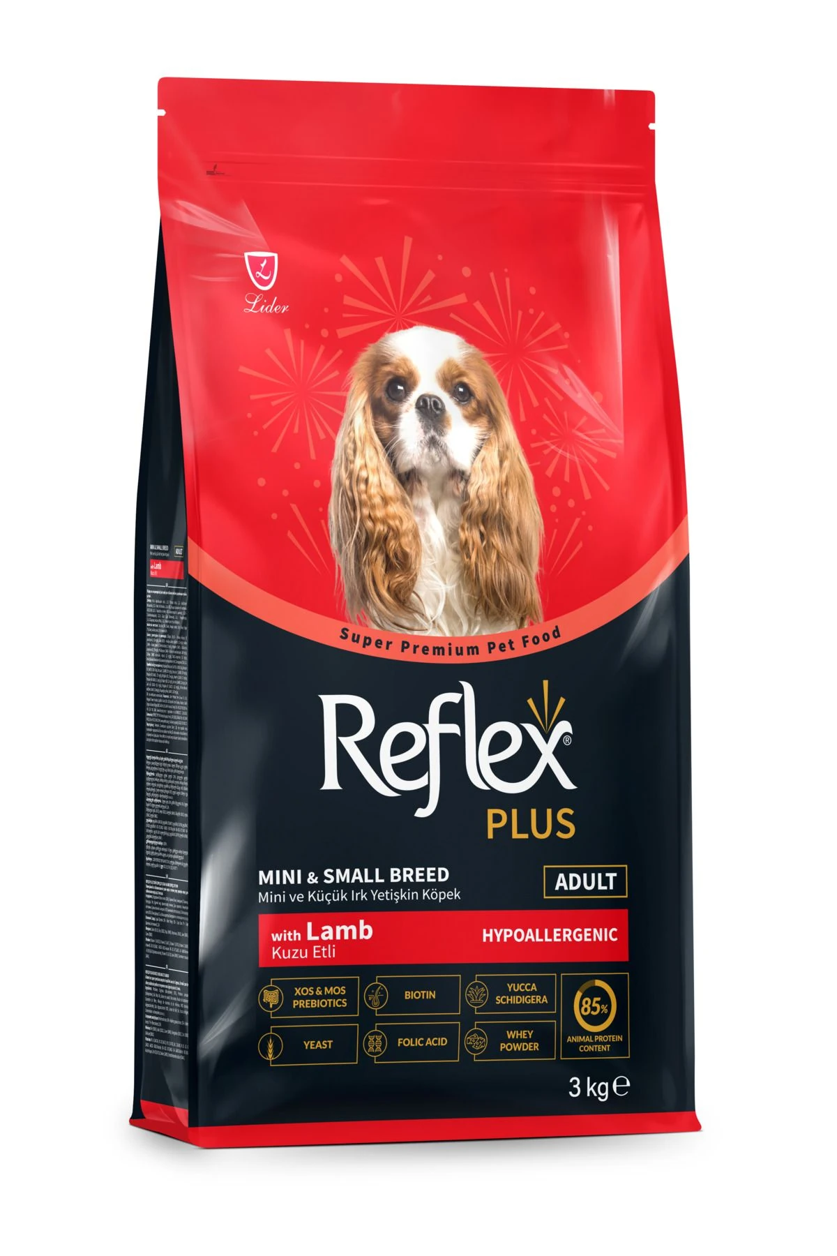 Reflex Plus Kuzu Etli Mini ve Küçük Irk Yetişkin Köpek Maması 3 Kg