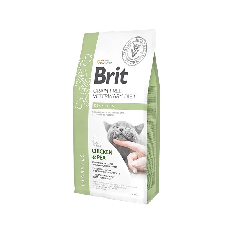 Brit Veterinary Diet Diabetes Diyabet Hastalığı olan Kediler için Tahılsız Kedi Maması 2kg