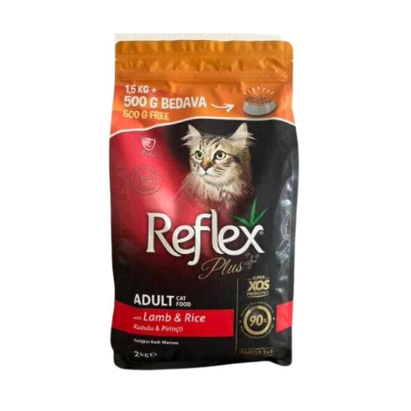 Reflex Plus Kuzulu Yetişkin Kedi Maması 1,5kg + 500gr(Bonus Paket)