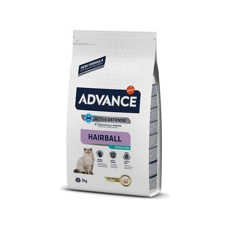 Advance Hairball Sterilised Hindi Etli Kısırlaştırılmış Yetişkin Kedi Maması 3 Kg