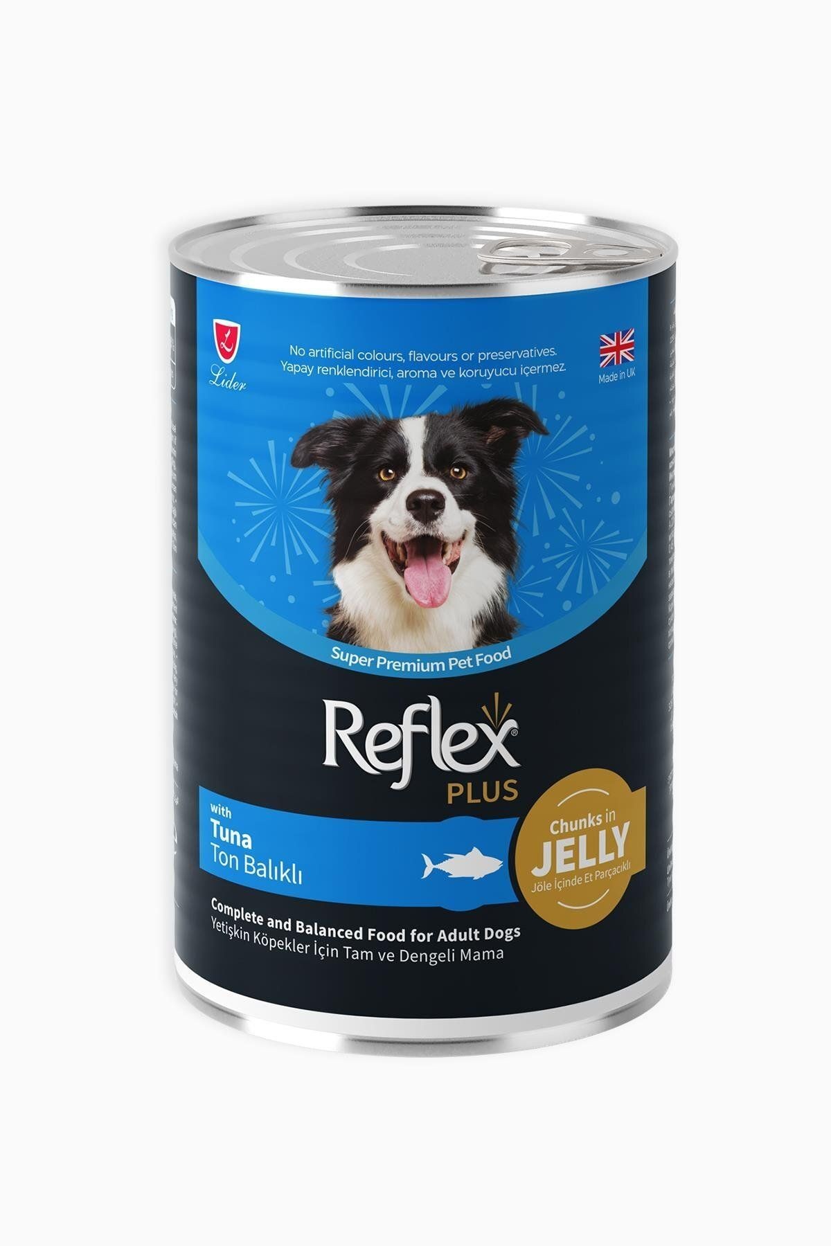 Reflex Plus Jöle İçinde Et Parçacıklı Ton Balıklı Yetişkin Köpek Konservesi 400gr