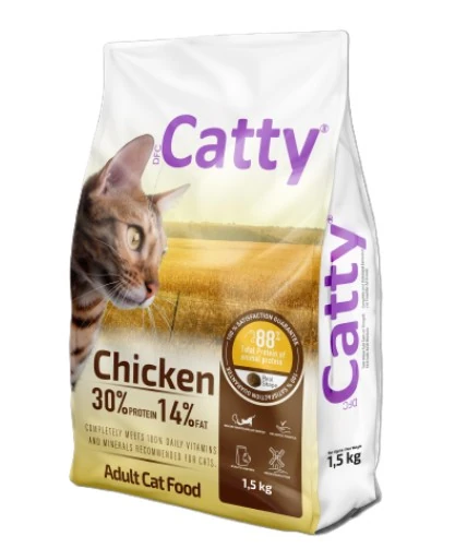 Catty Tavuk Etli Yetişkin Kedi Maması 1,5kg