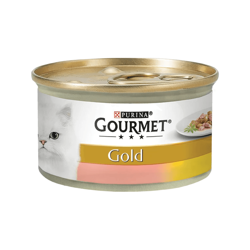 Gourmet Gold Parça Etli ve Soslu Tavuk Etli ve Somonlu 85gr