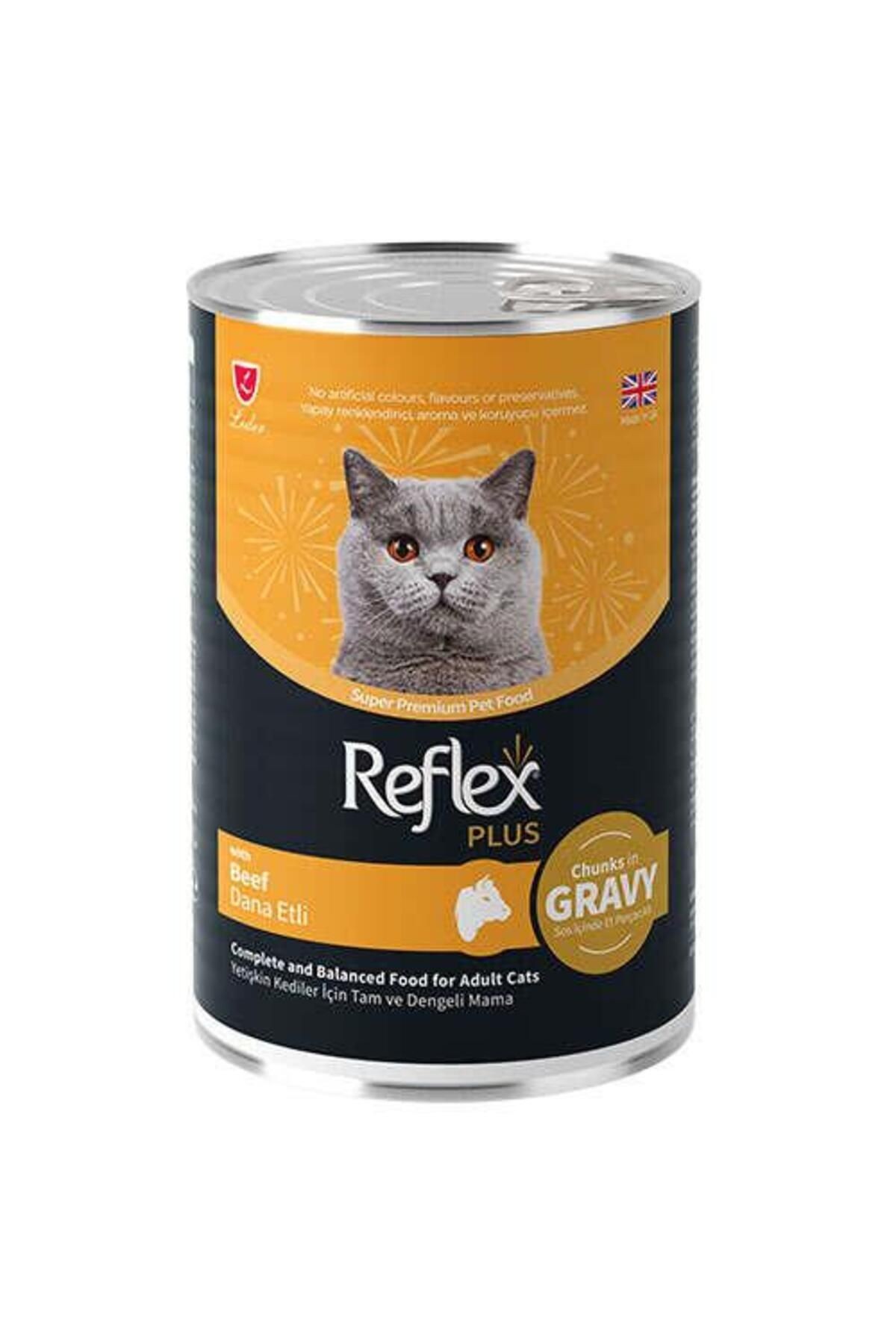 Reflex Plus Dana Etli Sos İçinde Et Parçacıklı Kedi Konservesi 400 Gr