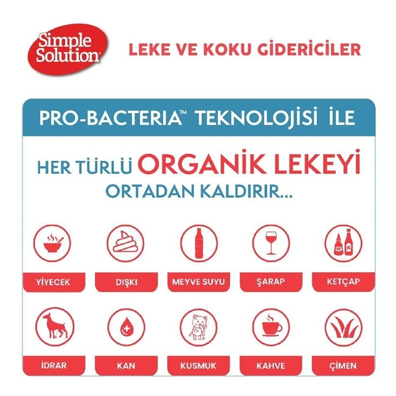 Simple Solution Kediler Için Extreme 3 Kat Etkili Leke Ve Koku Giderici 500ml