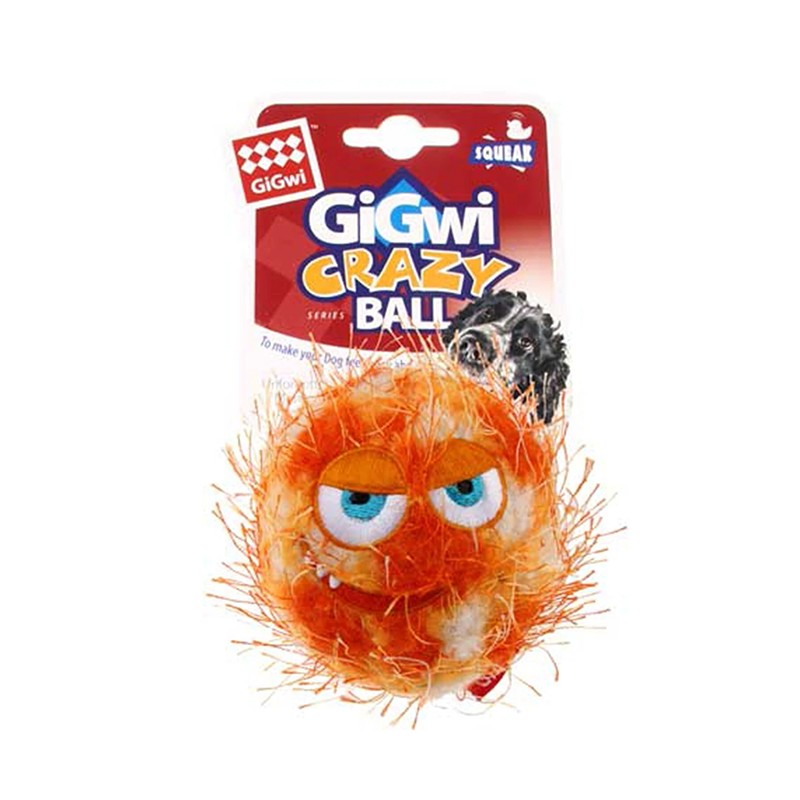 Gigwi Crazy Ball Çlıgın Kirpi Top Köpek Oyuncağı 6 cm Turuncu