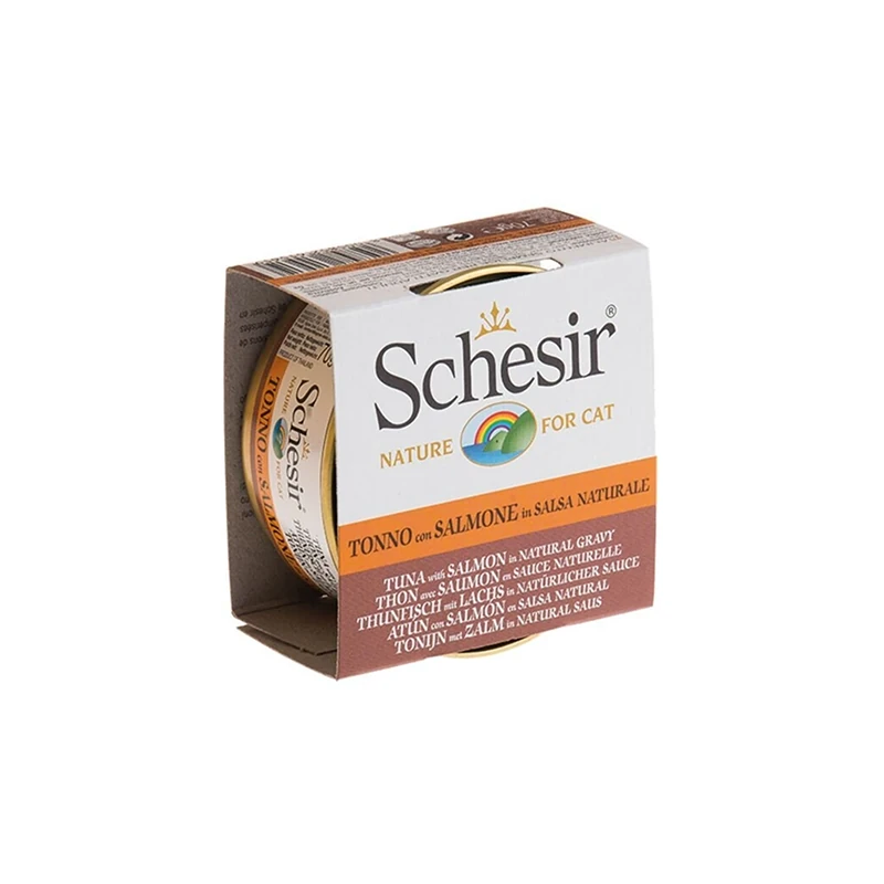 Schesir Ton Balıklı Ve Somonlu Kedi Konservesi 70 gr