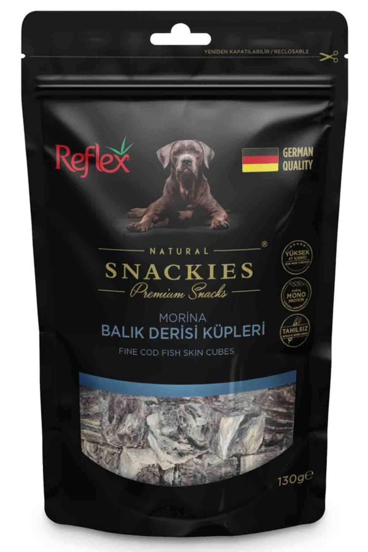 Reflex Snackies Morina Balık Derisi Küpleri Köpek Ödülü 130 gr