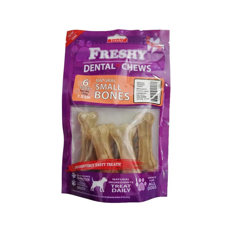 Freshy Natural Small Dental Bones 7,5cm 6'lı 135gr