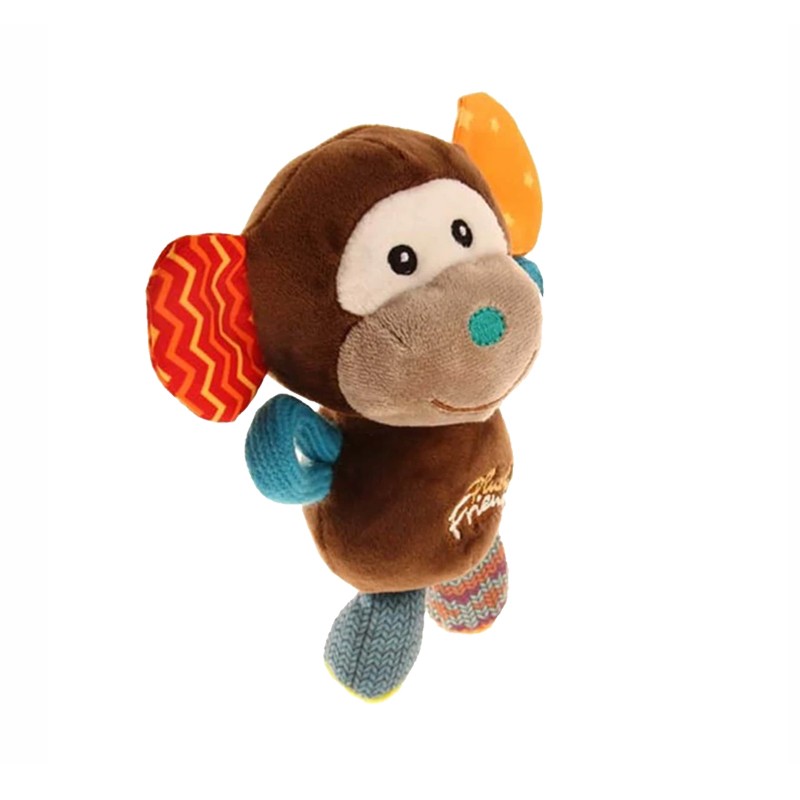 Gigwi Plush Friendz Sesli Maymun Peluş Köpek Oyuncağı