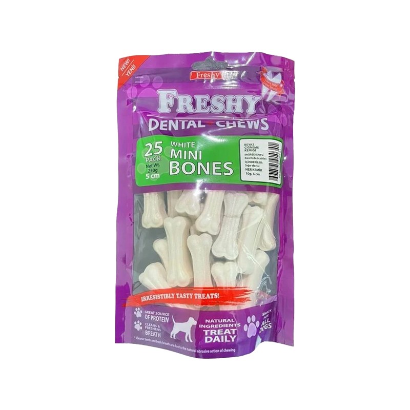 Freshy Beyaz Mini Dental Bones 5cm 25'li 250gr