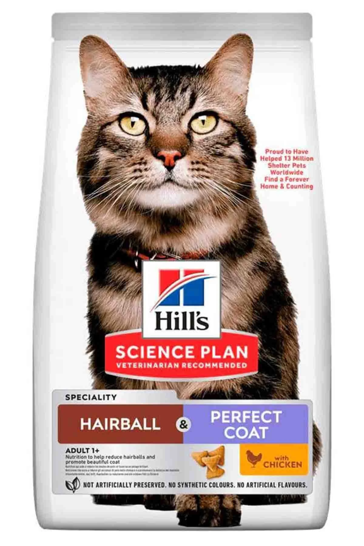 Hill's Antihairball & Perfect Coat Tavuklu Kedi Maması 1,5kg