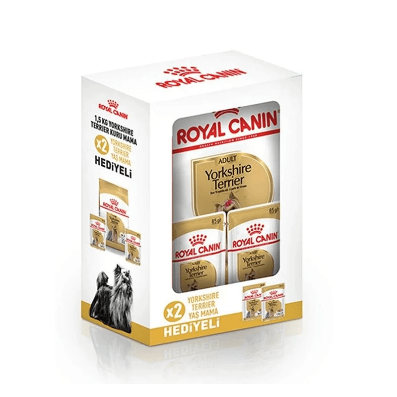 Royal Canin Yorkshire Terrier Irkına Özel Köpek Maması 1.5 Kg + 2 Adet Yaş Mama Hediyeli