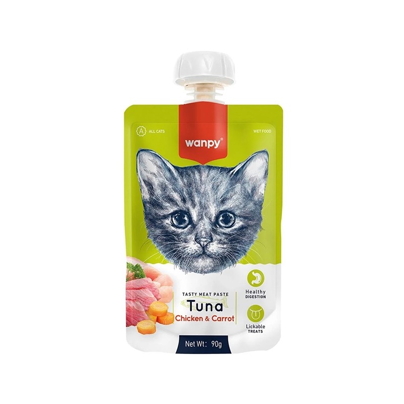 Wanpy Taze Ton Balıklı, Tavuklu Kedi Et Ezmesi 90 Gr