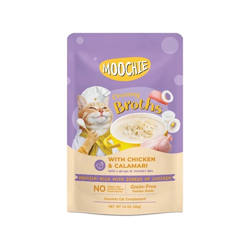 Moochie Tavuk Etli ve Kalamarlı Çorba Yaş Mama 40gr