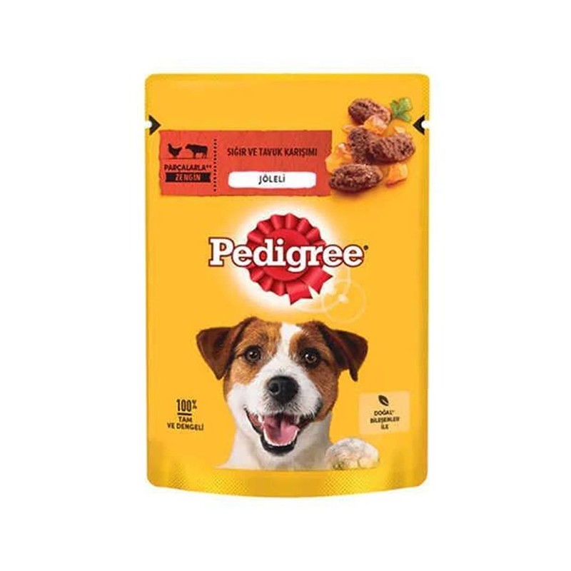 Pedigree Pouch Sığır Etli Ve Tavuklu Yetişkin Köpek Konservesi 100gr