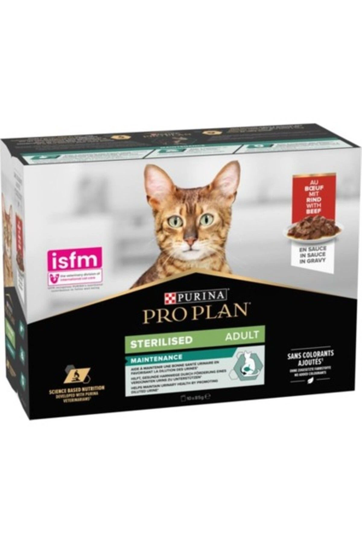 Pro Plan Pouch Sos Içinde Sığır Etli Kısırlaştırılmış Kedi Konservesi 85gr (10'LU)