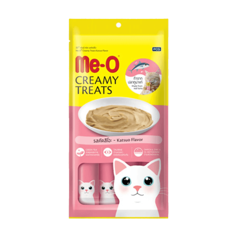 Me-o Creamy Çizgili Orkinos Ve Ton Balıklı Kedi Ödülü 4x15 60 Gr