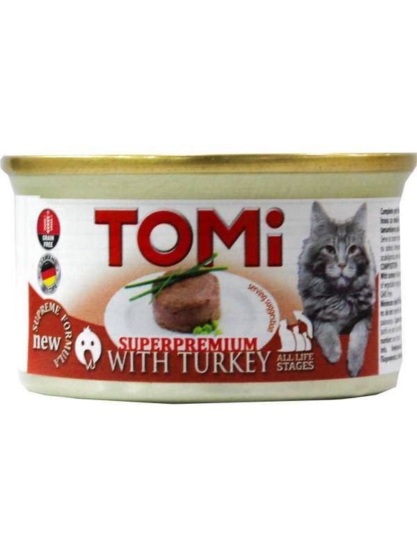 Tomi Tahılsız Hindili Kedi Konservesi 85 gr