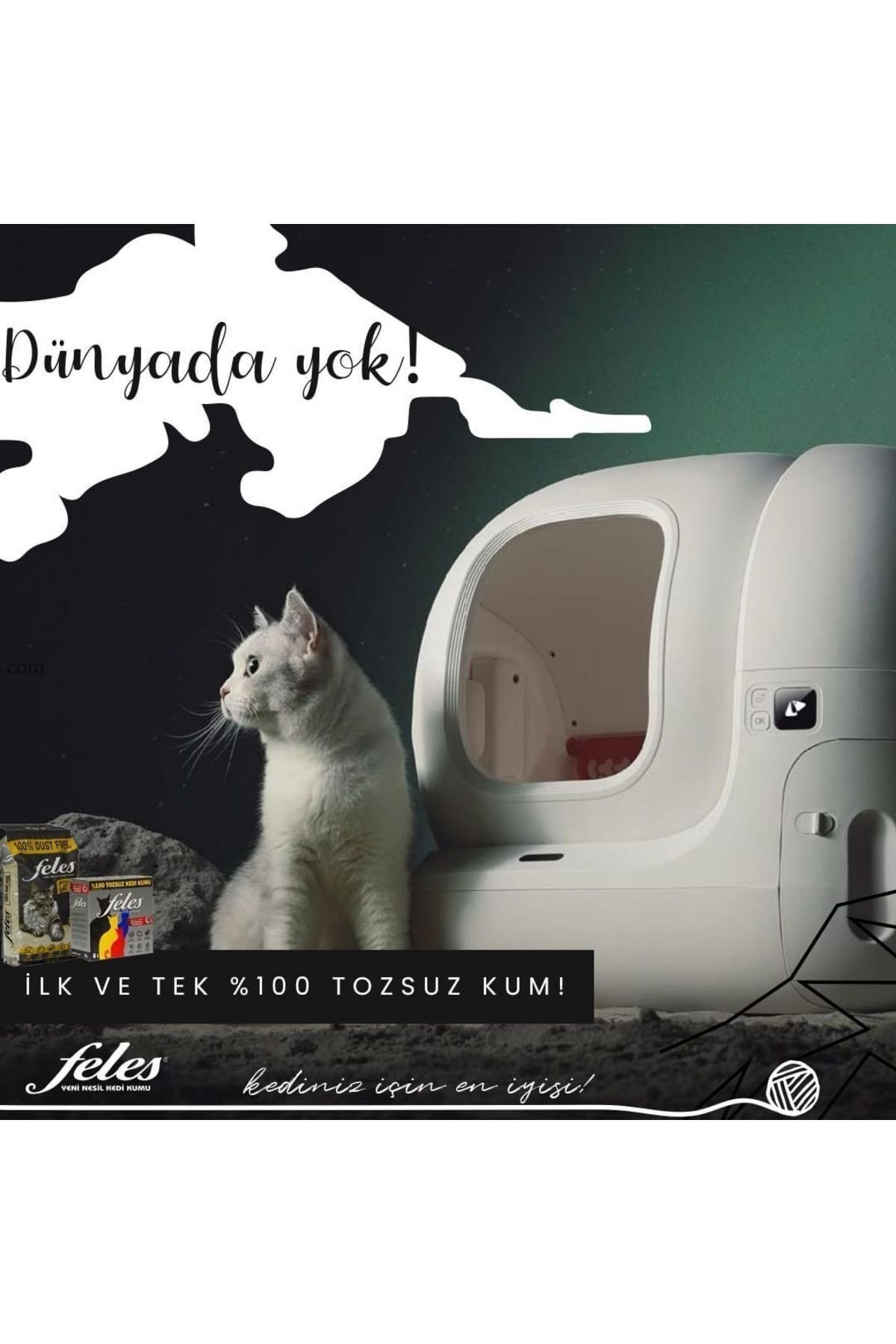 Feles Kedi Kumu %100 Tozsuz 10lt