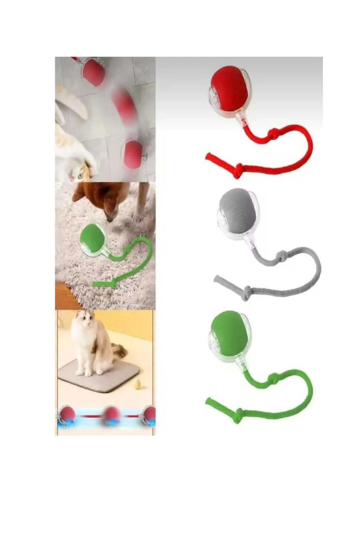 Petrepast Yeni Nesil Akıllı Hareketli Şarjlı Kedi Oyuncağı Interaktif Eğlence Topu