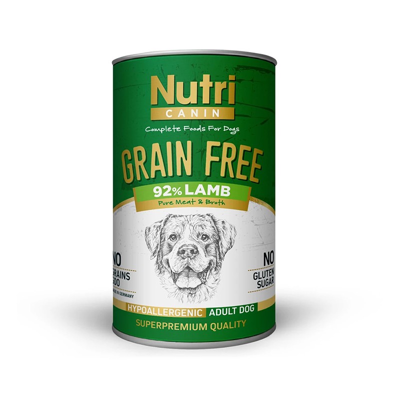 Nutri Canin %92 Kuzu Etli Tahılsız Köpek Konservesi 400gr