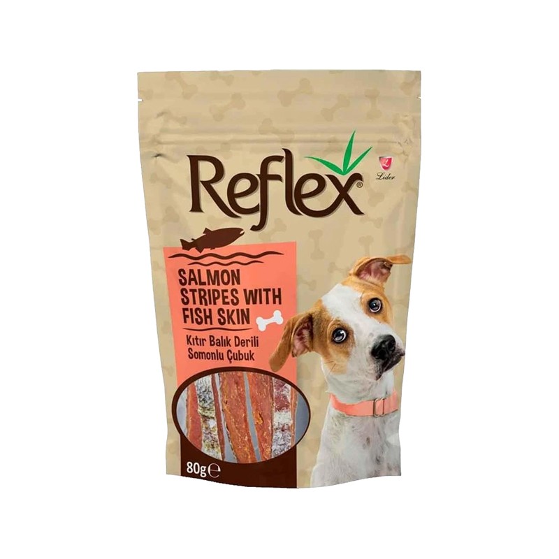 Reflex Balık Deri Sargılı Somon Etli Çubuk 80 gr