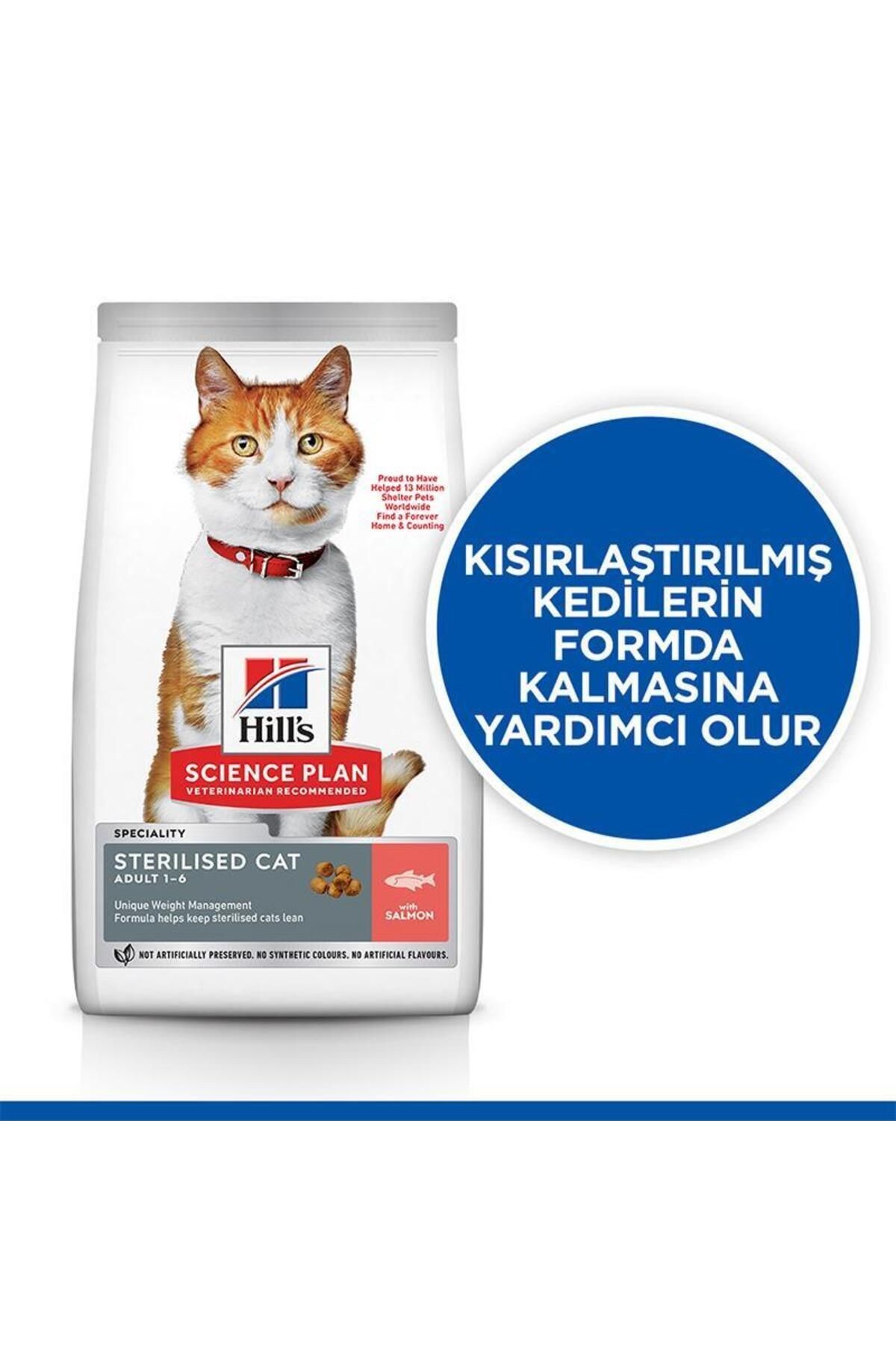 Hill's Somonlu Kısırlaştırılmış Yetişkin Kedi Maması 1.5kg